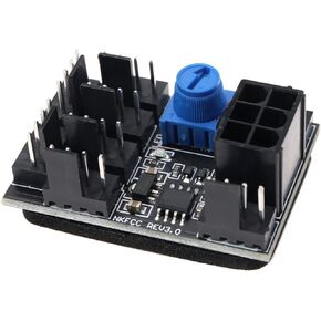 3 دبوس 4 دبوس محول مروحة PWM هيكل الكمبيوتر مروحة التبريد محور 8 طريقة الفاصل DC12V سرعة تحكم محافظ مع 6 دبوس منفذ الطاقة