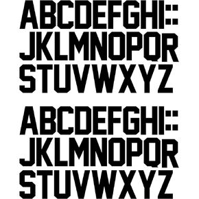 3-inch Iron-On Letters Heat Transfer Letters DIY Letters Jersey Clothing T-Shirt Team Slogan (Black)