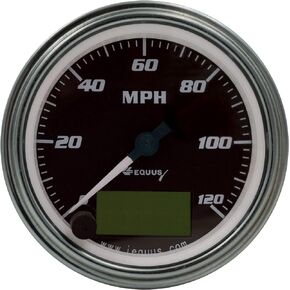 Equus E7074: 3-3/8" Chrome Electric Speedometer