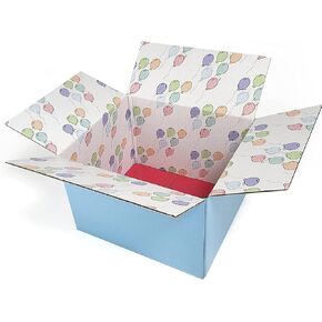 Great Papers! GiftIn Corrugated Shipping Box, Balloon Design, Care Package, for Gifts, Small Business, Weddings, and Classroom, 2 Pack (2022026)
