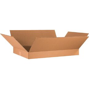 PARTNERS BRAND 36x24x4 Flat Corrugated Boxes, Flat, 36L x 24W x 4H, Pack of 10 | Shipping, Packaging, Moving, Storage Box for Home or Business, Strong Wholesale Bulk Boxes