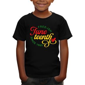 قمصان Juneteenth للأطفال الصغار للاحتفال بعام 1865 Free-Ish منذ التاريخ الأسود تي شيرت للأولاد والبنات للأطفال
