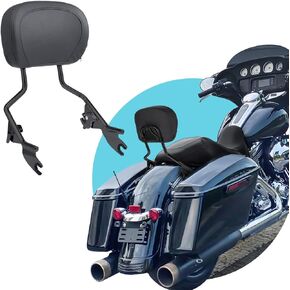 وسادة مسند الظهر للركاب الخلفي قابلة للفصل لدراجة Harley Road Glide Street Touring Road King Electra Glide 2009-2023 (أسود)