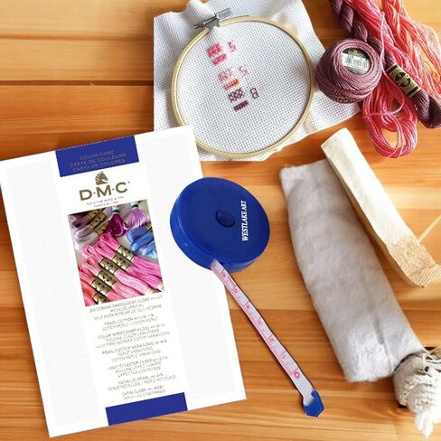 westlake art DMC Color Chart Card for Embroidery Floss, Bundle with Fabric Measuring Tape, Embroidery Thread & Floss Guide, for Crafters and DIY Enthusiasts, Easy Matching & Selection (Pack of 2) in Saudi Arabia