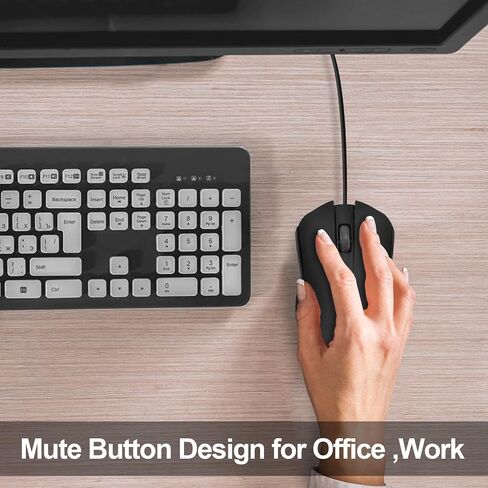 2 Pack Wired Mouse, Ergonomic Computer Mouse,USB Wired Computer Mouse for Right or Left Hand, with Durable Clicks for PC, Computer, Laptop, Desktop, Chromebook, Notebook, Mac (Black) in Saudi Arabia