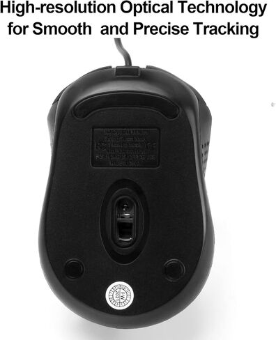 2 Pack Wired Mouse, Ergonomic Computer Mouse,USB Wired Computer Mouse for Right or Left Hand, with Durable Clicks for PC, Computer, Laptop, Desktop, Chromebook, Notebook, Mac (Black) in Saudi Arabia