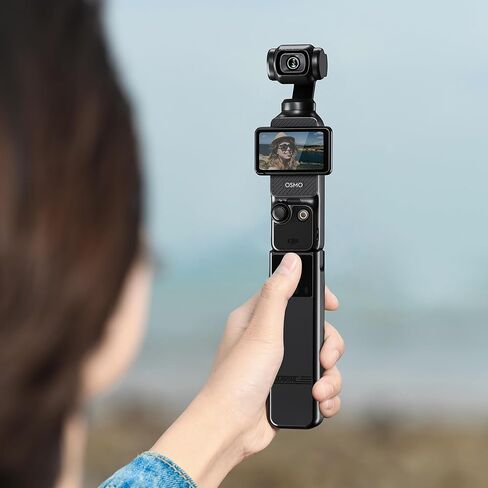 جيب 3 مقبض بطارية 4000 مللي أمبير متوافق مع DJI Osmo Pocket 3,22.5W شحن سريع 1/4 بوصة منفذ خيط لسهولة الاتصال بالحامل ثلاثي القوائم in Kuwait