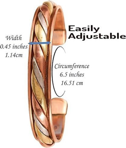 Prisha India Craft Pure Copper Kada/Copper Bracelet for Men and Women in Saudi Arabia