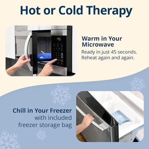 وسادة تسخين صغيرة قابلة للاستخدام في الميكروويف - وسادة تسخين مرجحة وحزمة باردة قابلة لإعادة الاستخدام لعلاج آلام الرقبة والمعصمين والأيدي الباردة، محمولة 8 بوصة × 4 بوصة - 1 رطل in Kuwait