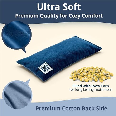 وسادة تسخين صغيرة قابلة للاستخدام في الميكروويف - وسادة تسخين مرجحة وحزمة باردة قابلة لإعادة الاستخدام لعلاج آلام الرقبة والمعصمين والأيدي الباردة، محمولة 8 بوصة × 4 بوصة - 1 رطل in Kuwait