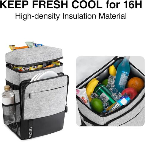 حقيبة ظهر مبردة 40 علبة حقيبة ظهر معزولة خفيفة الوزن ومضادة للتسرب للمشي لمسافات طويلة للهدايا in Kuwait