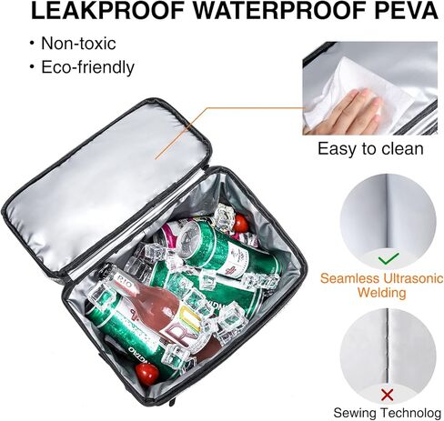 حقيبة ظهر مبردة 40 علبة حقيبة ظهر معزولة خفيفة الوزن ومضادة للتسرب للمشي لمسافات طويلة للهدايا in Kuwait