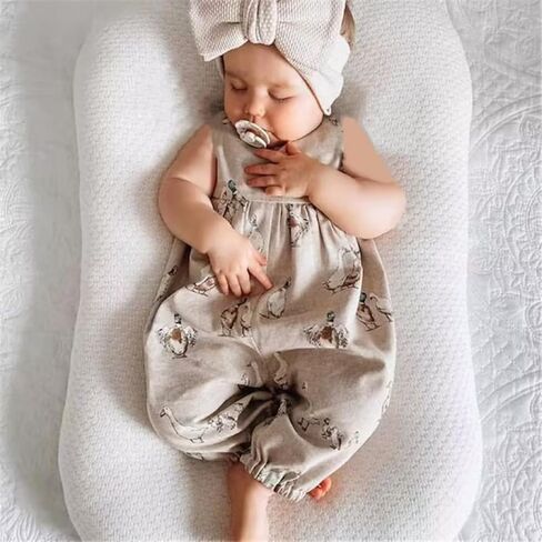 Gueuusu الرضع صبي فتاة ملابس الصيد البقرة/مالارد بطة رومبير أكمام بذلة عموما قصيرة الدنغري رومبير مزرعة الزي in Kuwait