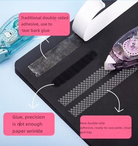 4 عبوات من بكرات الشريط مزدوجة الجوانب، لوازم شريط لاصق لسجل القصاصات، عداء موزع شريط لاصق مزدوج الجوانب للحرف اليدوية وورق الهدايا والمشروعات الفنية، شريط للصور in Kuwait
