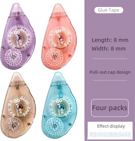 4 عبوات من بكرات الشريط مزدوجة الجوانب، لوازم شريط لاصق لسجل القصاصات، عداء موزع شريط لاصق مزدوج الجوانب للحرف اليدوية وورق الهدايا والمشروعات الفنية، شريط للصور in Kuwait