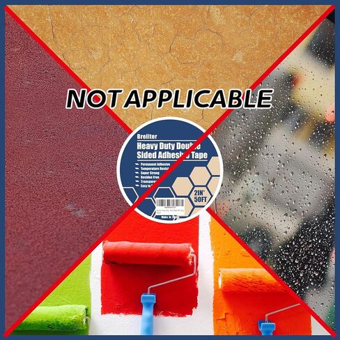 Heavy Duty Double Sided Adhesive Tape - Thin Clear Tape with Strong Adhesive for Arts, Crafts, Paste Photo, Gift Wrap, Adhesive Tapes for Stationery or Household Use - 2Inch Wide 50FT Long in Saudi Arabia