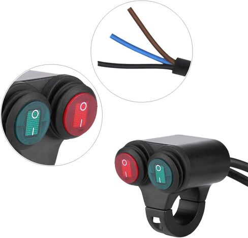 Universal 22mm Motorcycle Handlebar Headlight Switch,Handlebar Brake Fog Lights Switch for Motorcycle (D) in Saudi Arabia