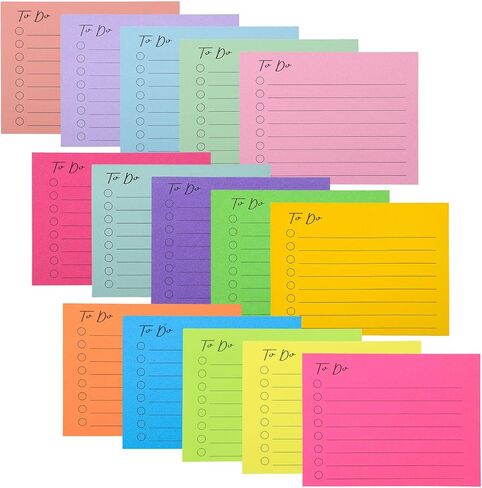 EOOUT 10 Pack Lined Sticky Notes, 500 Sheets to Do List Sticky Notes, 3x4 Inches Self-Stick Notes with Line, Square Sticky Notes for Office, Home, School, Meeting in Saudi Arabia