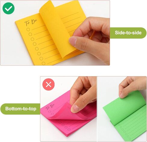 EOOUT 10 Pack Lined Sticky Notes, 500 Sheets to Do List Sticky Notes, 3x4 Inches Self-Stick Notes with Line, Square Sticky Notes for Office, Home, School, Meeting in Saudi Arabia