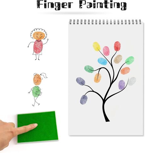 Ink Pad, 2PCS Washable Finger Craft Stamp Pad, Black in Saudi Arabia