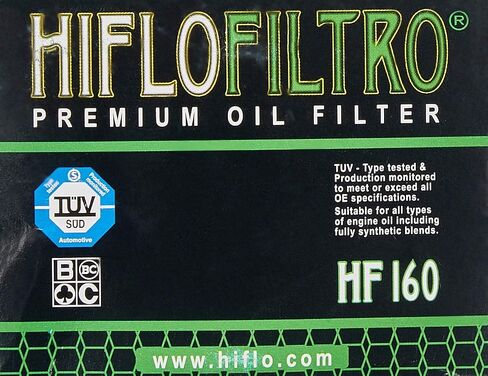 HiFloFiltro HF160 Black Standard Premium Oil Filter, Single in Saudi Arabia