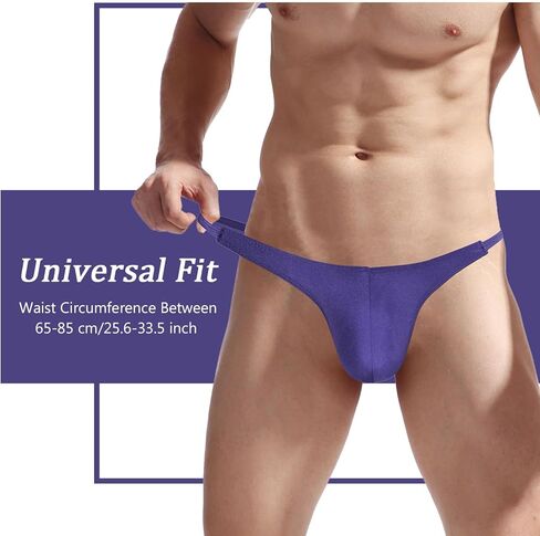 Men's Swimwear Thong, Men's Thong Underwear Bikini Panties T Back Low Rise G-String for Men Free Size in Saudi Arabia
