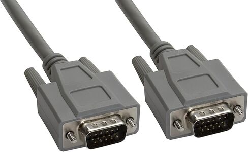 Amphenol CS-DSPMHD15MM-015 كابل 15-Pin HD15 Premium D-Sub، محمي، ذكر/ذكر، 15 بوصة، رمادي in Saudi Arabia