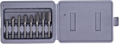 8Pcs Rotary Burrs Set, Carving Burr Bits 1/8" Shank Double Cut Burs Rotary File Carving Grinding Bit for Wood & Stone Carving, Steel Metal Working in Saudi Arabia