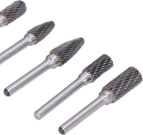 8Pcs Rotary Burrs Set, Carving Burr Bits 1/8" Shank Double Cut Burs Rotary File Carving Grinding Bit for Wood & Stone Carving, Steel Metal Working in Saudi Arabia
