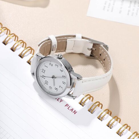 Women's Watch Clip-on Miss White Bracelet Watch Pu in Saudi Arabia