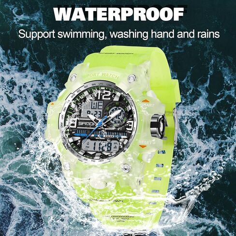 Women's Sport Watch Digital Waterproof Watches Military Watches Analog Outdoor Wrist Watch LED Luminous Alarm Stopwatch Dual Time Wristwatch in Saudi Arabia
