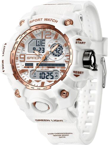 Women's Sport Watch Digital Waterproof Watches Military Watches Analog Outdoor Wrist Watch LED Luminous Alarm Stopwatch Dual Time Wristwatch in Saudi Arabia
