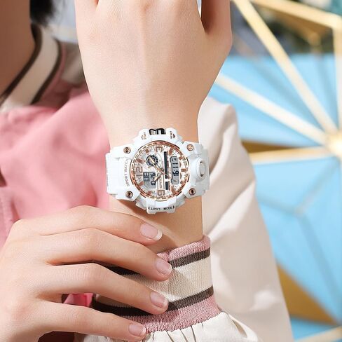 Women's Sport Watch Digital Waterproof Watches Military Watches Analog Outdoor Wrist Watch LED Luminous Alarm Stopwatch Dual Time Wristwatch in Saudi Arabia