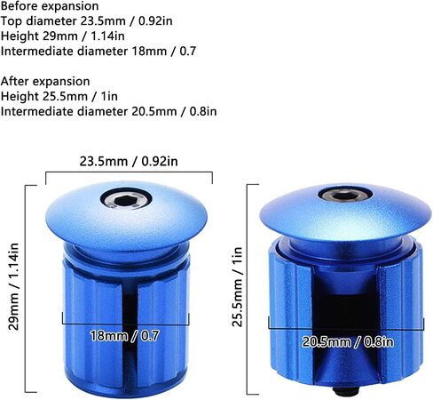 Road Bike Handlebar Plugs, Aluminum Handlebar End Plugs Expanding Expandable Adjustable Locking End Caps for Mountain Bike Folding Bike in Kuwait
