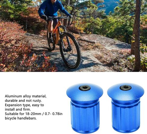 Road Bike Handlebar Plugs, Aluminum Handlebar End Plugs Expanding Expandable Adjustable Locking End Caps for Mountain Bike Folding Bike in Kuwait
