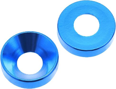 uxcell 10Pcs 0.47" x 0.2" x 0.13" Aluminum Alloy Countersunk Washer for Screw Bolt Blue in Saudi Arabia