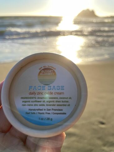 كريم أساس للوجه من Sunset Alchemy SPF 30+ UVA/UVB كريم أكسيد الزنك اليومي مقاوم للماء للغاية مع رائحة اللافندر، يحمي، يرطب، يستعيد in Saudi Arabia