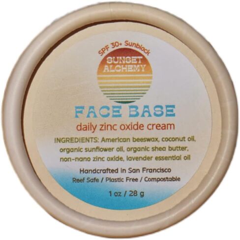 كريم أساس للوجه من Sunset Alchemy SPF 30+ UVA/UVB كريم أكسيد الزنك اليومي مقاوم للماء للغاية مع رائحة اللافندر، يحمي، يرطب، يستعيد in Saudi Arabia
