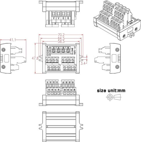 Screw Terminal Block Power Distribution Module (2x16 Position, Screw Mount) in Saudi Arabia