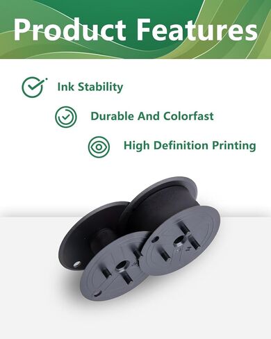 12 حزمة GR24 متوافقة مع GR24 GR24B شريط حاسبة عالمي مزدوج متوافق مع طابعة Porelon 11216 NuKote Dataproducts R3027 Sharp El-1197 P-III السوداء in Kuwait