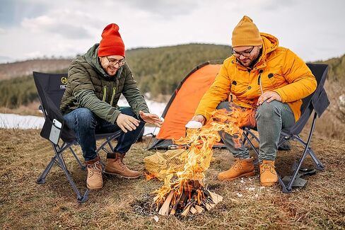 كرسي تسخين خارجي من Nice C، كرسي تخييم مُدفأ، كرسي محمول، كرسي حقيبة الظهر، حقيبة حمل شديدة التحمل، بنك طاقة 10000 مللي أمبير في الساعة متضمن (عبوتان) in Kuwait