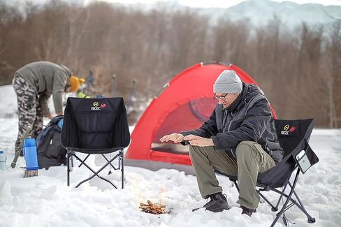 كرسي تسخين خارجي من Nice C، كرسي تخييم مُدفأ، كرسي محمول، كرسي حقيبة الظهر، حقيبة حمل شديدة التحمل، بنك طاقة 10000 مللي أمبير في الساعة متضمن (عبوتان) in Kuwait