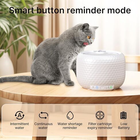 Cat Water Fountain:Cat Fountain, Water Fountains for Cats Indoor - Cat Fountains for Drinking - Cat Drinking Fountain - Water Fountain for Cats 1Pc Filter in Saudi Arabia