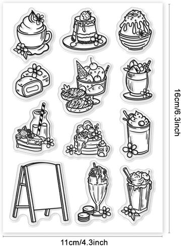 PH PandaHall Country Clear Stamps for Card Making, Chicken Rubber Stamps Cow Butterfly Transparent Silicone Seals Stamp for DIY Scrapbooking Stamps Spring Festival Decoration Paper Photo Card in Saudi Arabia