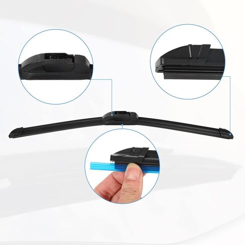 ACROPIX Front Rear Windshield Wiper Blade Set Car Wiper Blade Fit for Acura RDX 2019-2021 - Pack of 3 Black in Saudi Arabia