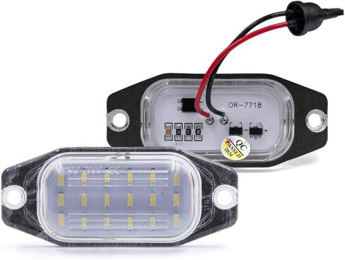 LED License Plate Lights Compatible w/ 2007-2014 To'yota FJ Cruiser, 91-97 FJ80 Land Cruiser, OEM Led Number Lamps Replacement Canbus Error Free 6000K Xenon White Led Rear Tag Light Kit in Saudi Arabia