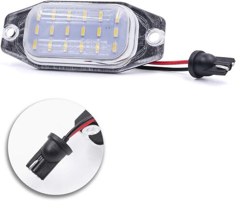 LED License Plate Lights Compatible w/ 2007-2014 To'yota FJ Cruiser, 91-97 FJ80 Land Cruiser, OEM Led Number Lamps Replacement Canbus Error Free 6000K Xenon White Led Rear Tag Light Kit in Saudi Arabia