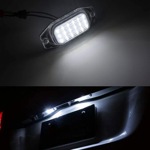 LED License Plate Lights Compatible w/ 2007-2014 To'yota FJ Cruiser, 91-97 FJ80 Land Cruiser, OEM Led Number Lamps Replacement Canbus Error Free 6000K Xenon White Led Rear Tag Light Kit in Saudi Arabia
