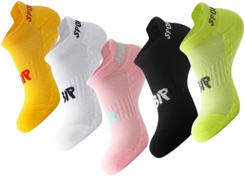 Women's Performance Heel Tab Athletic Socks Running Low Cut (5 Pairs) Shoe Size: 5-10 in Saudi Arabia