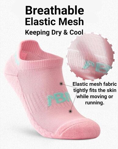 Women's Performance Heel Tab Athletic Socks Running Low Cut (5 Pairs) Shoe Size: 5-10 in Saudi Arabia